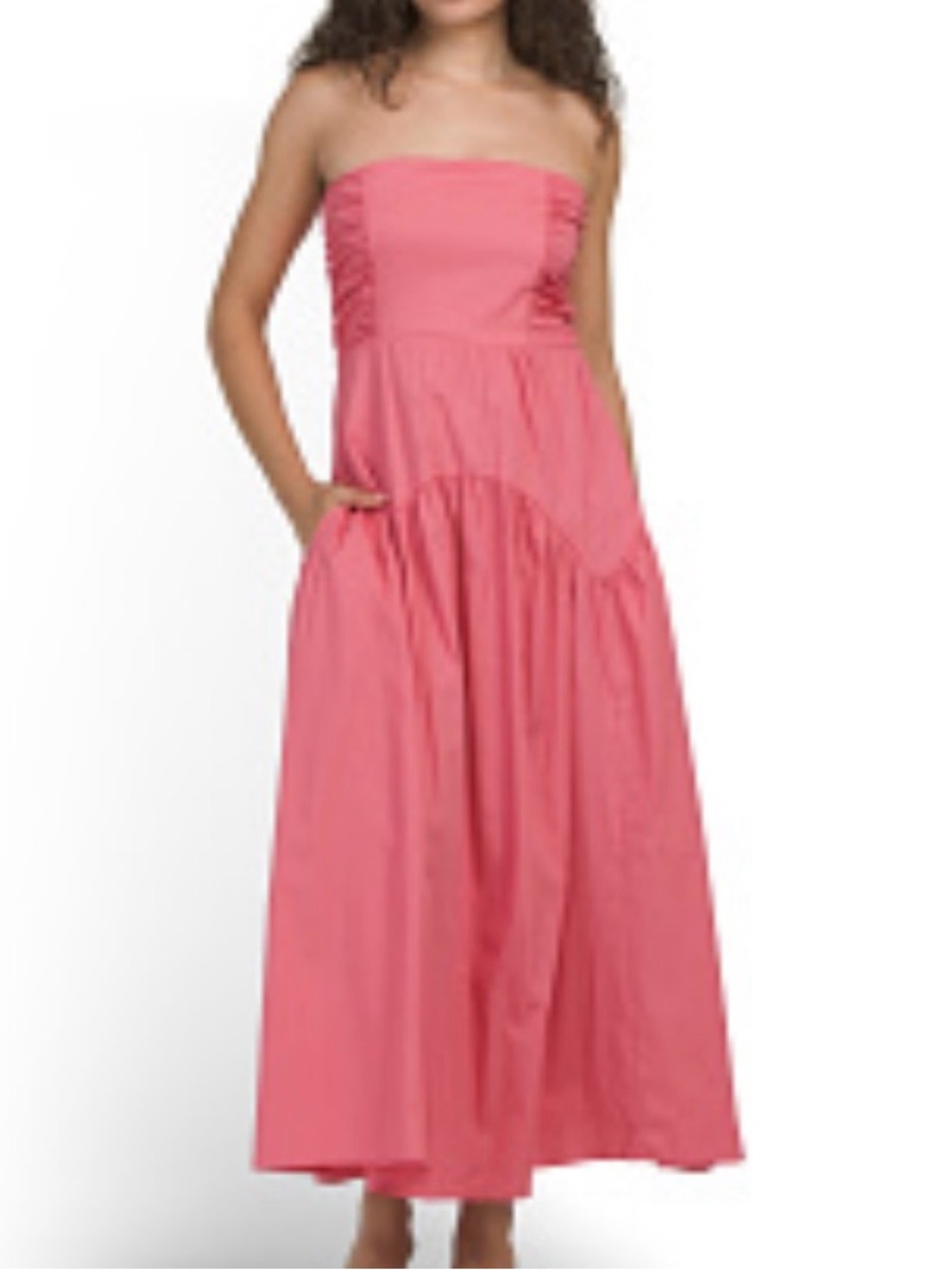 NWT pink maxi dress with pockets med